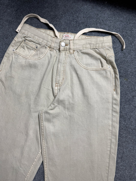 Lee Cooper Baggy Fit Denim Pants in Beige Color