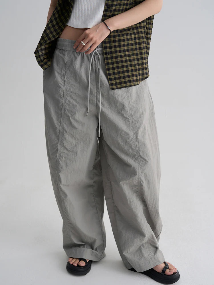 Nylon Balloon Fit Elastic Waist Pants by 8 Seconds