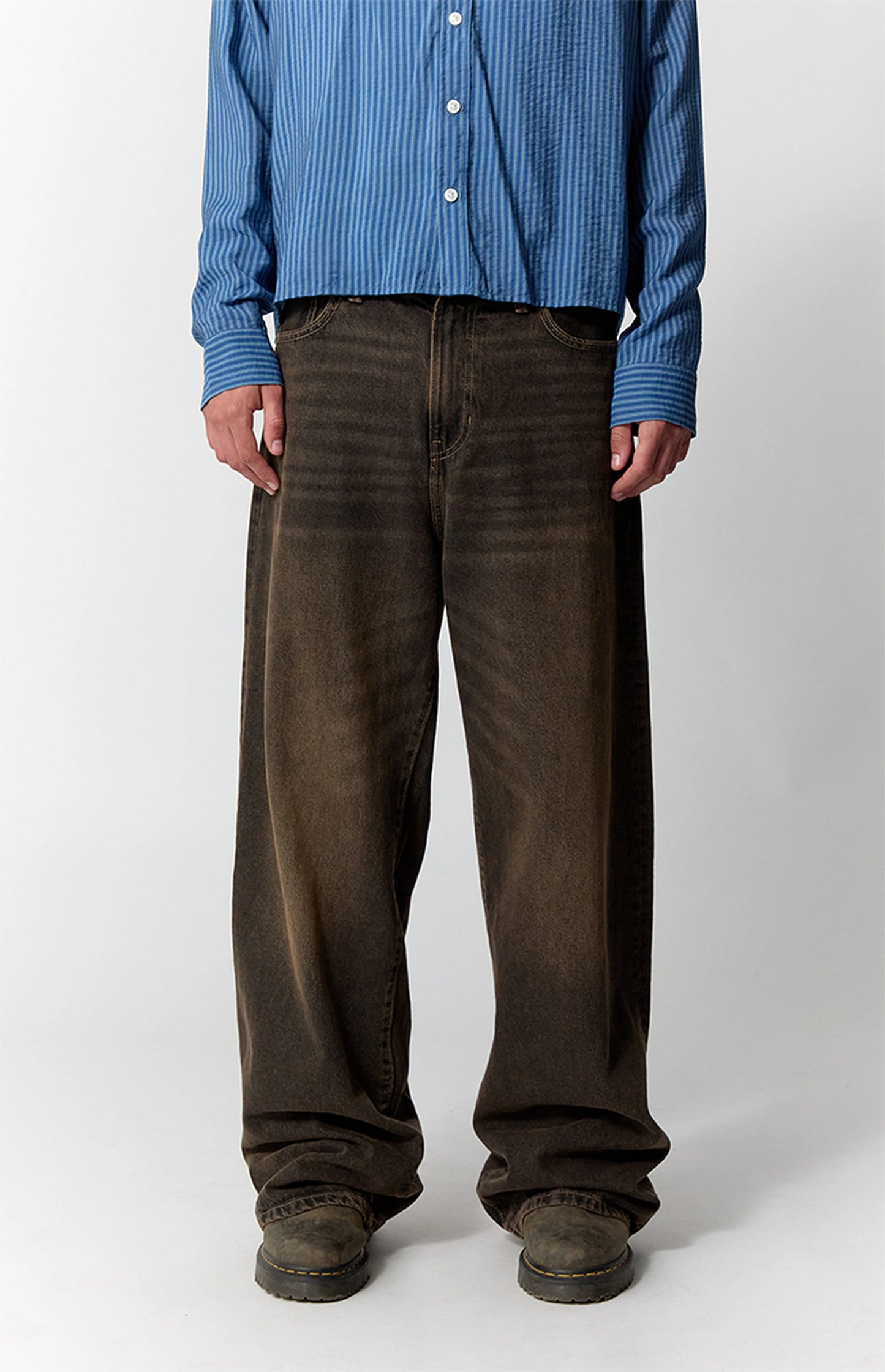 Pacsun Extreme Baggy Jeans Overdyed Brown