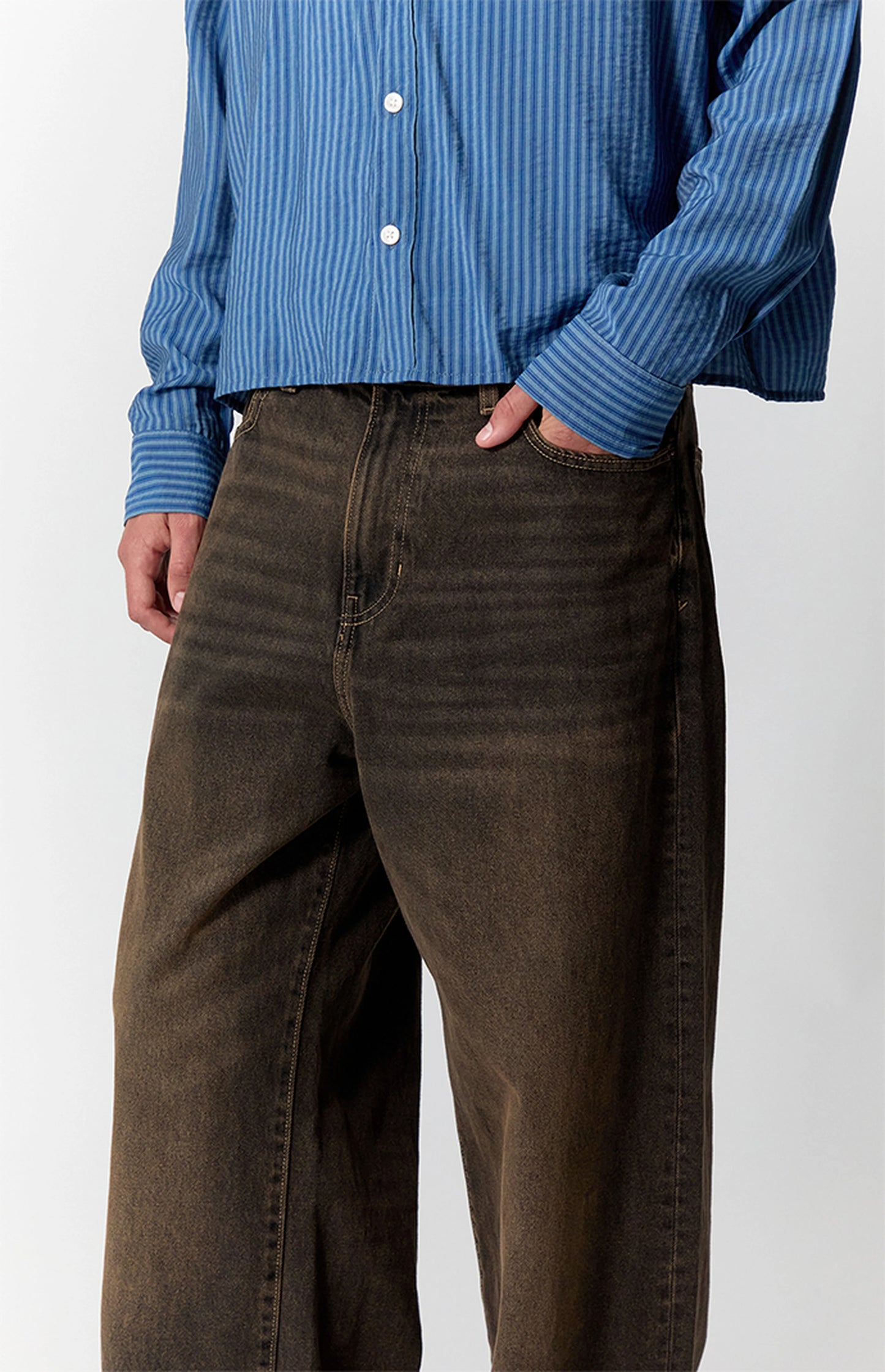 Pacsun Extreme Baggy Jeans Overdyed Brown