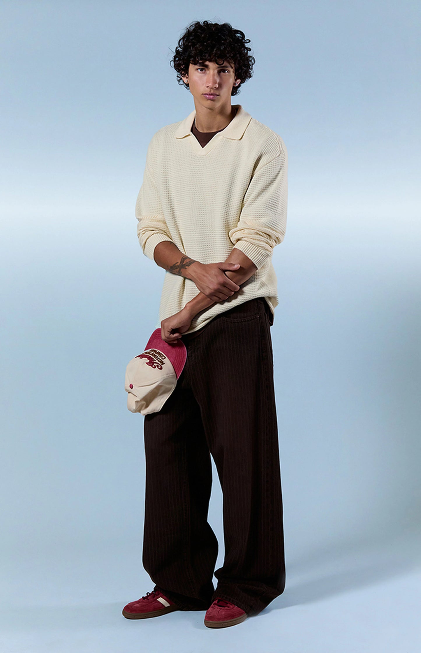 Pacsun Extreme Baggy Jeans Brown Pinstripe