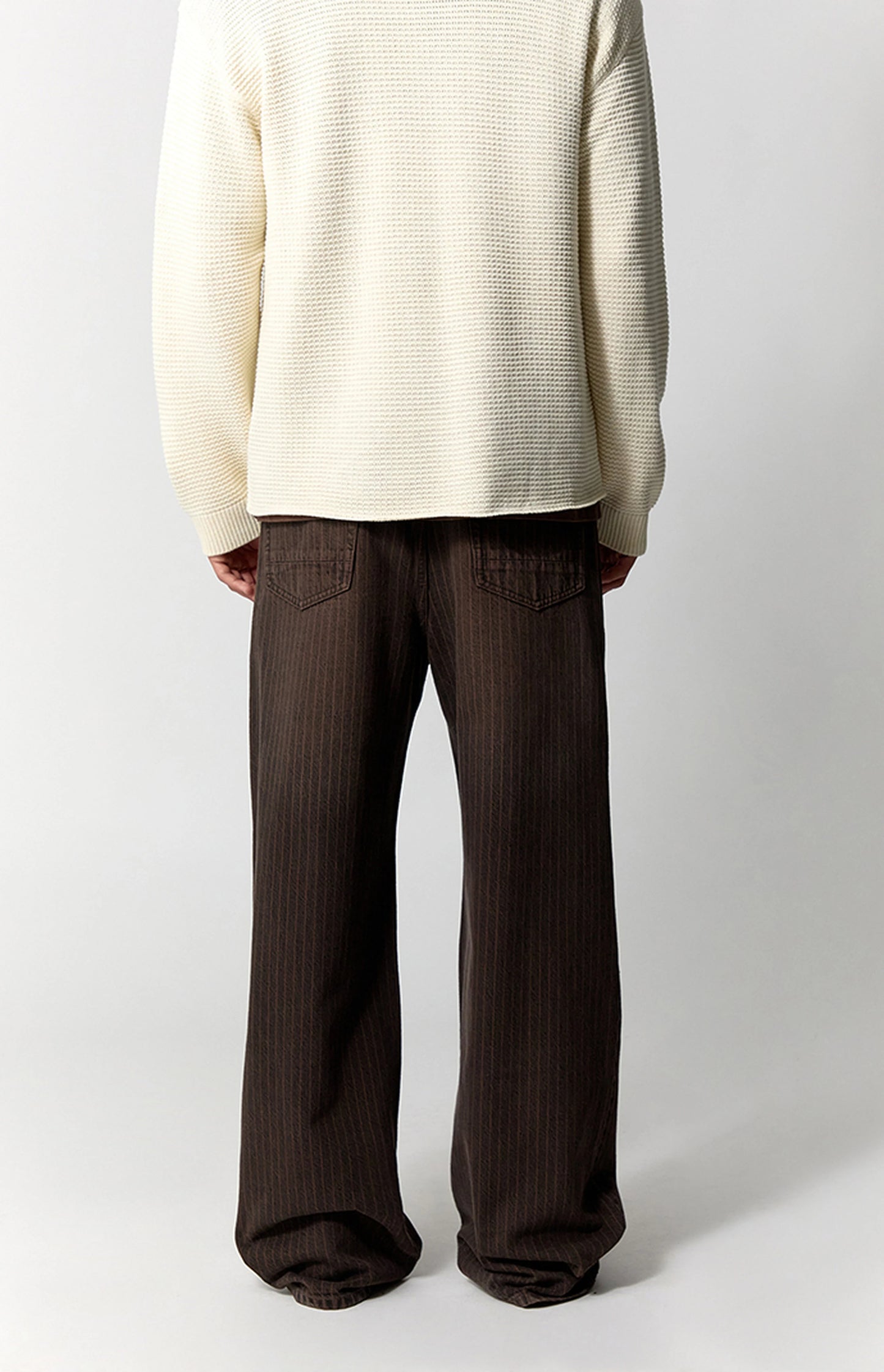 Pacsun Extreme Baggy Jeans Brown Pinstripe