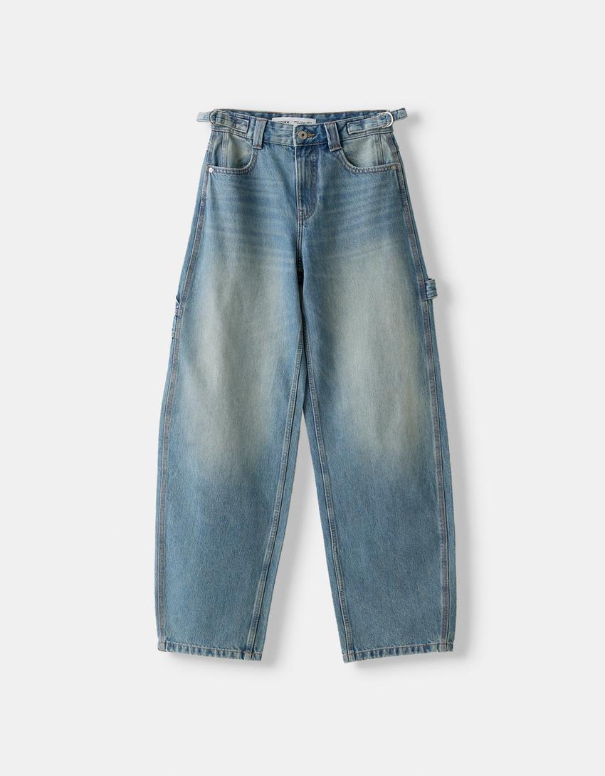 Bershka balloon fit carpenter jeans