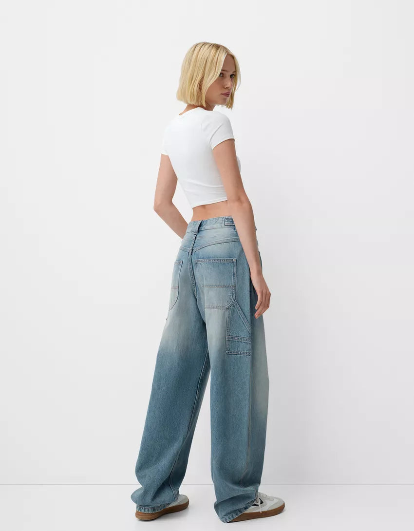 Bershka balloon fit carpenter jeans