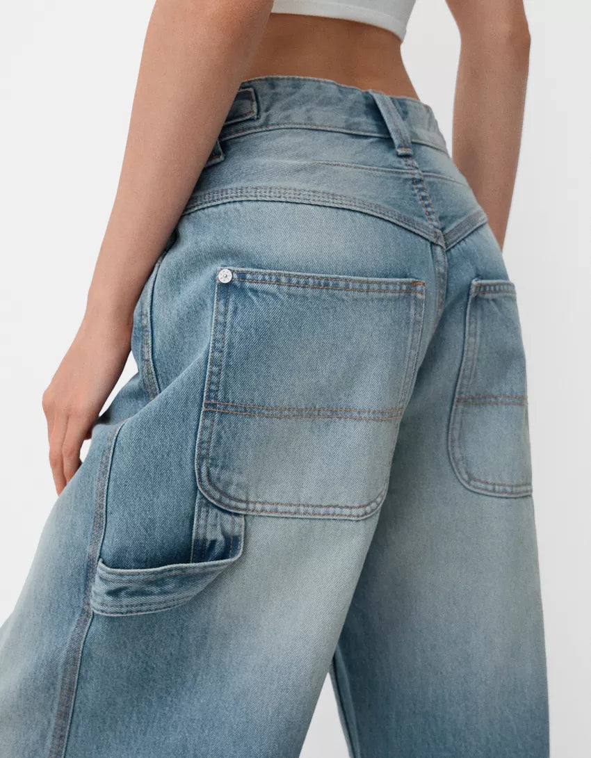 Bershka balloon fit carpenter jeans