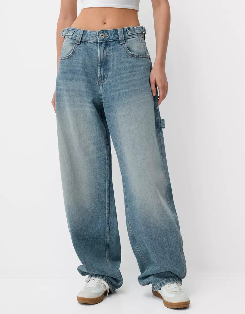 Bershka balloon fit carpenter jeans