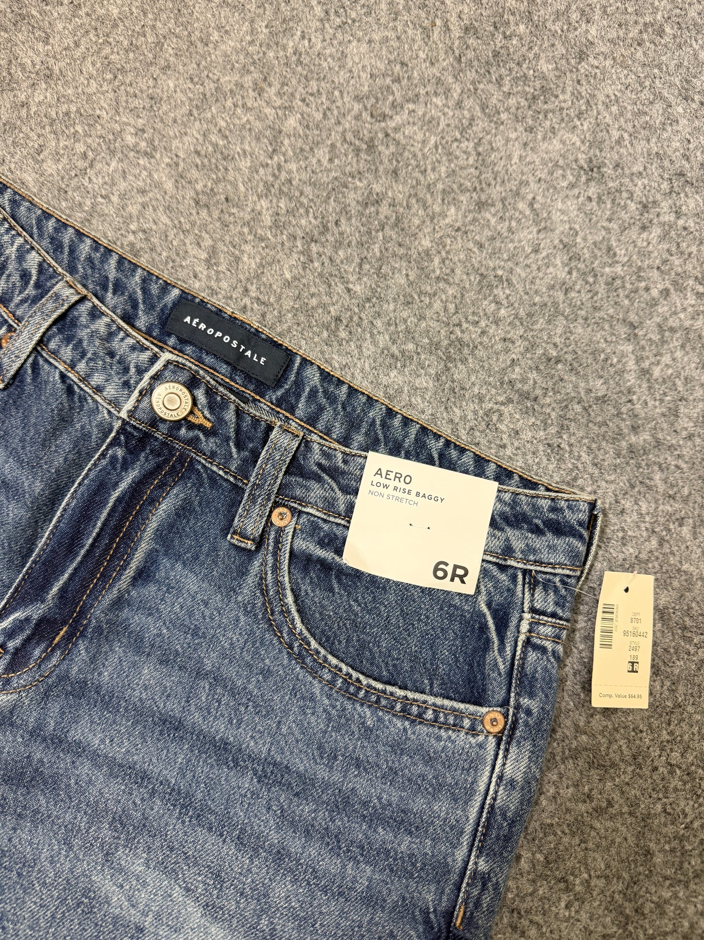 Aeropostale Low-Rise Relaxed Straight Leg Jeans
