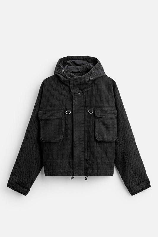 ZARA JACQUARD DENIM JACKET