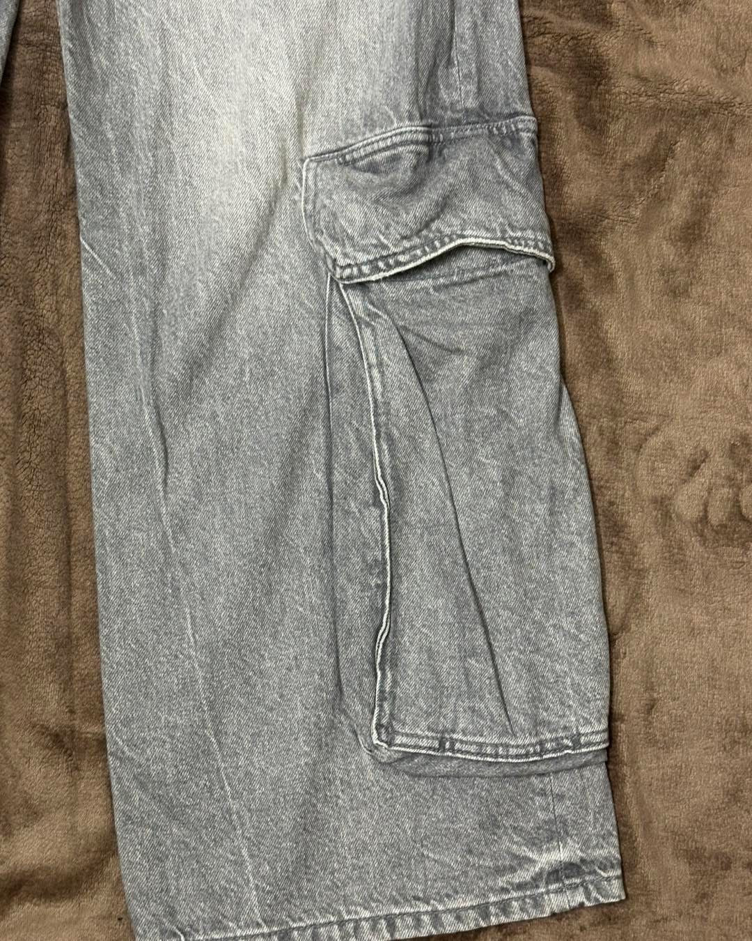 6 Pockets Cargo Denim Pants