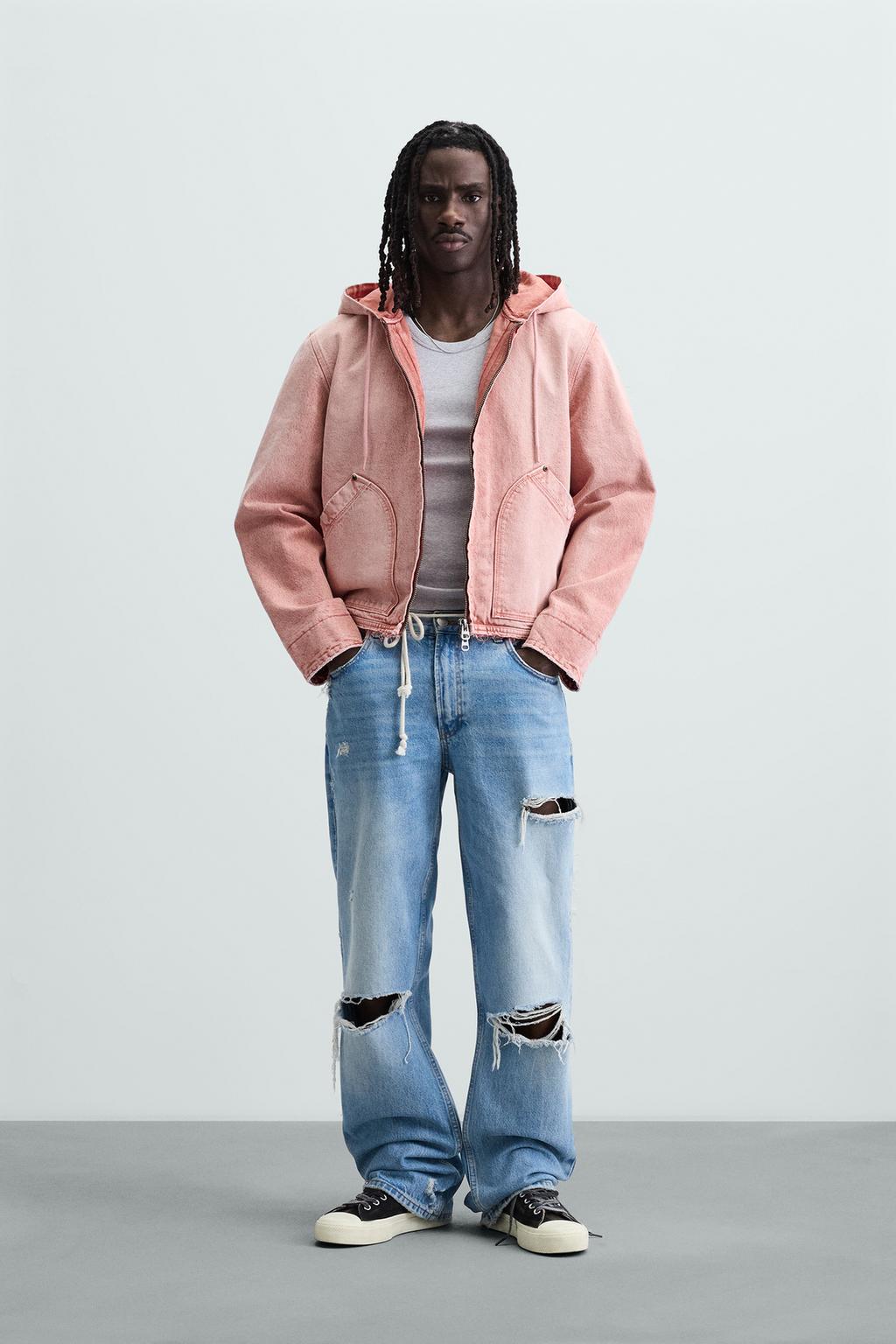 ZARA Washed Hooded Jacket