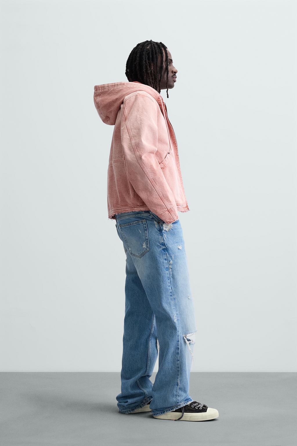 ZARA Washed Hooded Jacket