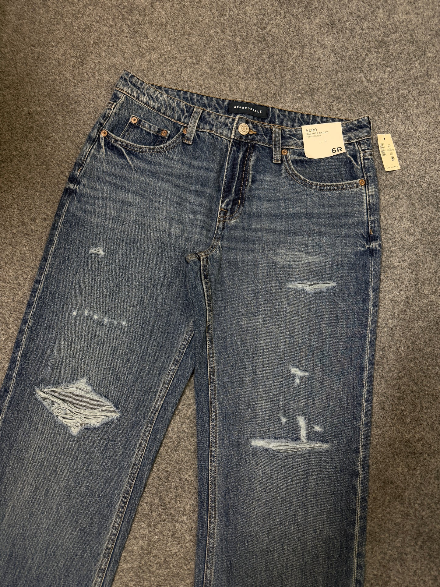 Aeropostale Low-Rise Relaxed Straight Leg Jeans