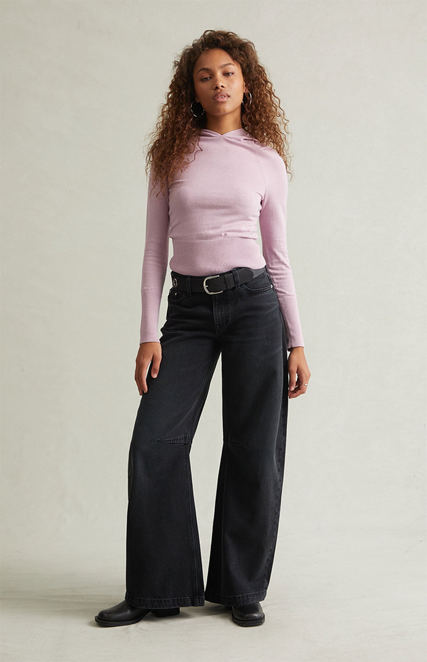 Pacsun Baggy Barrel Jeans Knee Dart Black