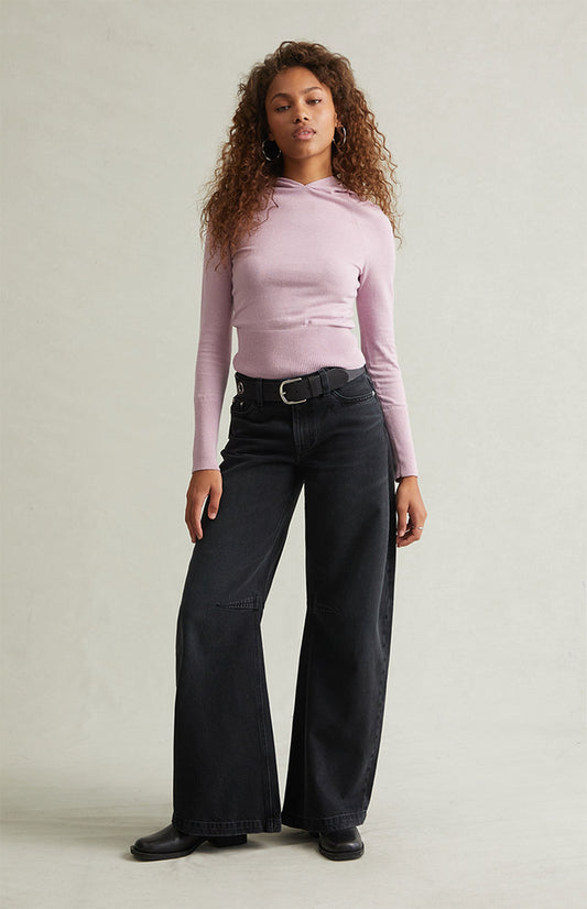 Pacsun Baggy Barrel Jeans Knee Dart Black