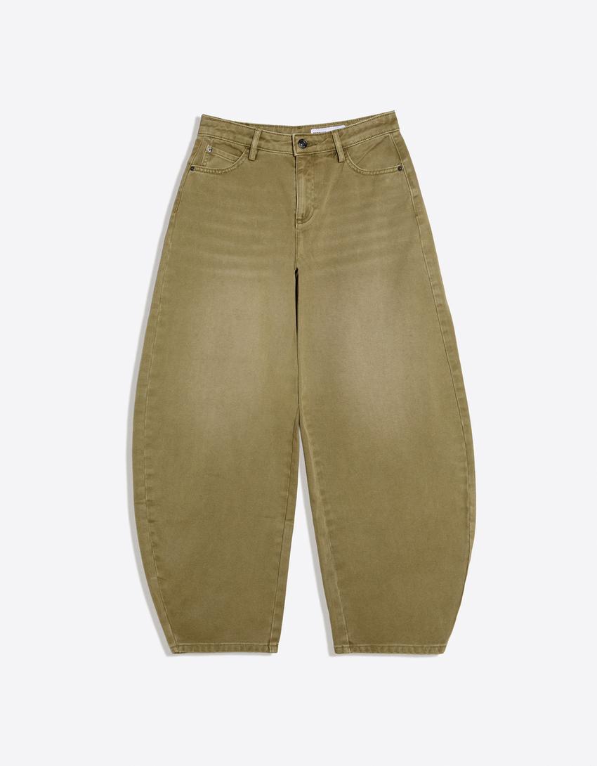 BERSHKA BARREL FIT PANTS