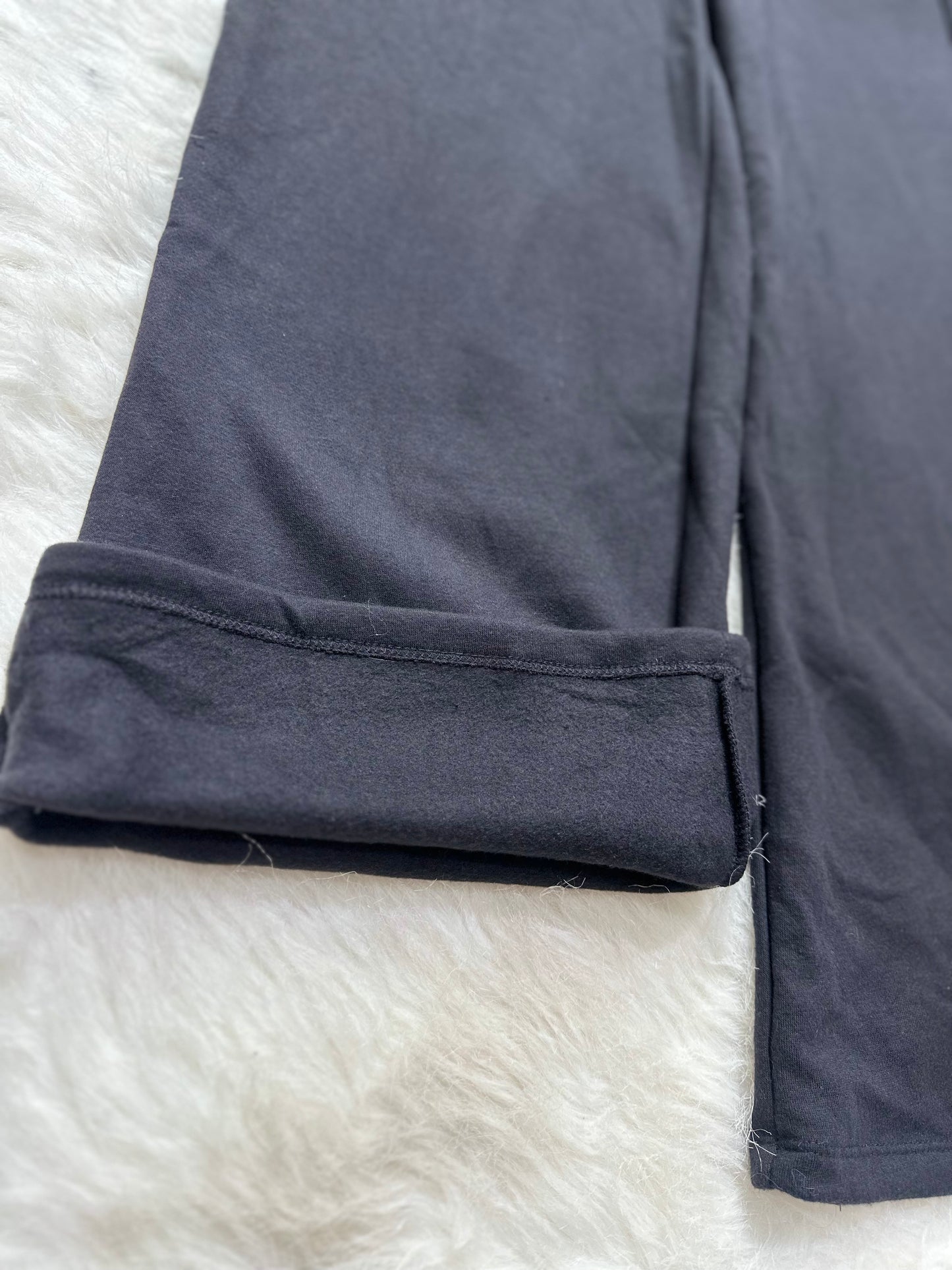 Wide Leg Sweatpants in Black