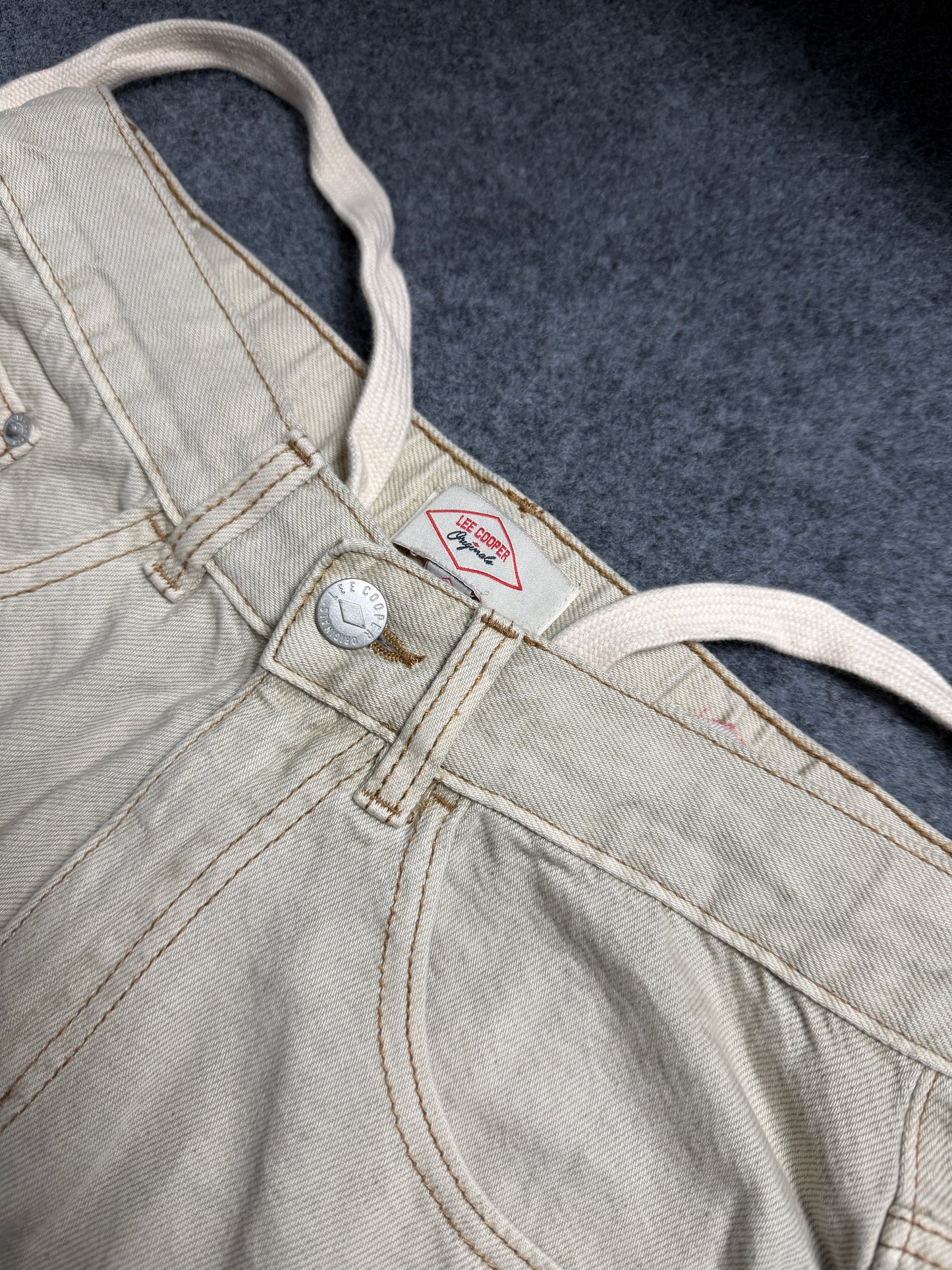 Lee Cooper Baggy Fit Denim Pants in Beige Color