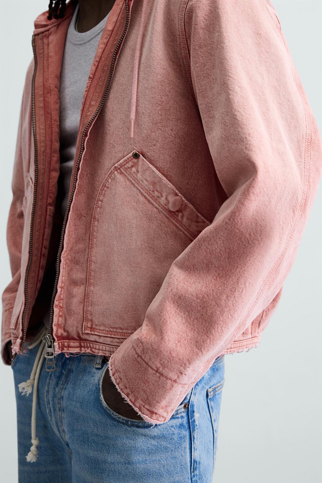 ZARA Washed Hooded Jacket