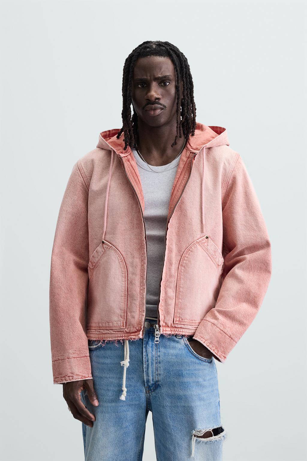 ZARA Washed Hooded Jacket