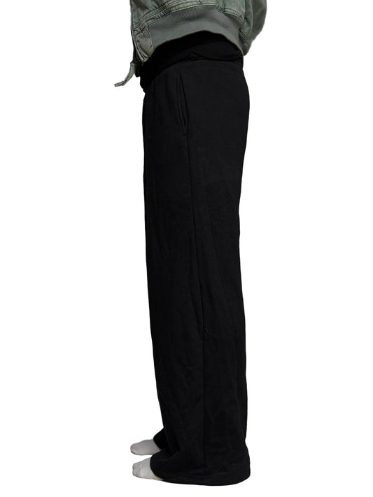 Wide Leg Sweatpants in Black