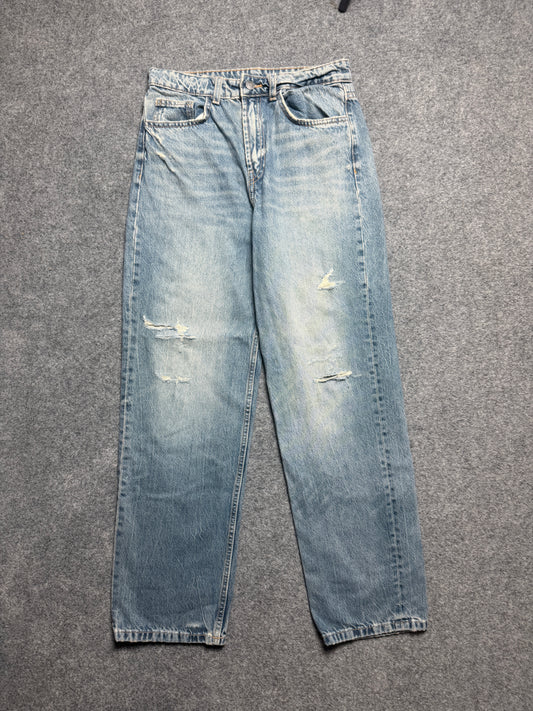 Straight-fit Ripped Jeans