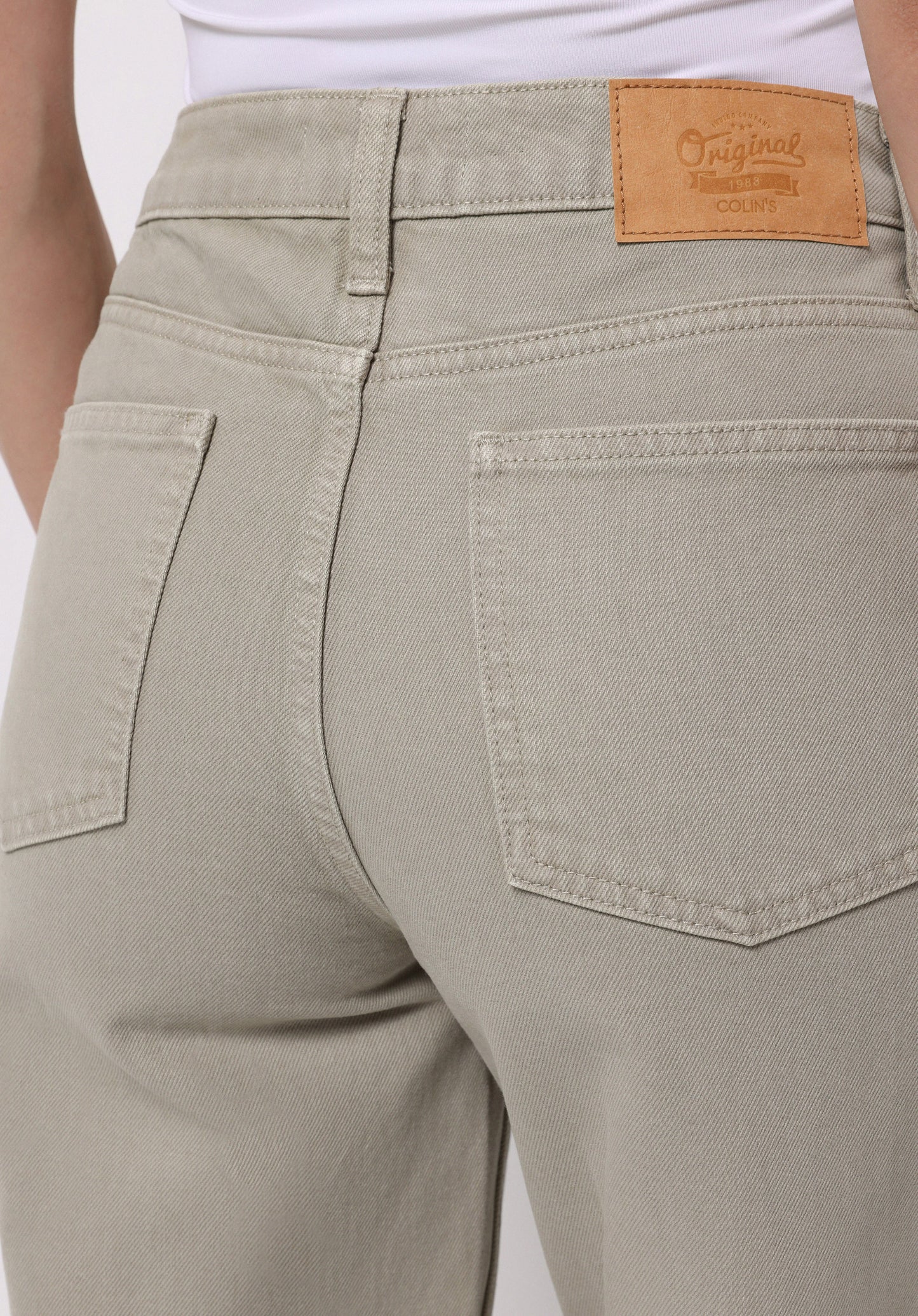 Barrel Fit High Waist Straight Leg Women's Green Pants