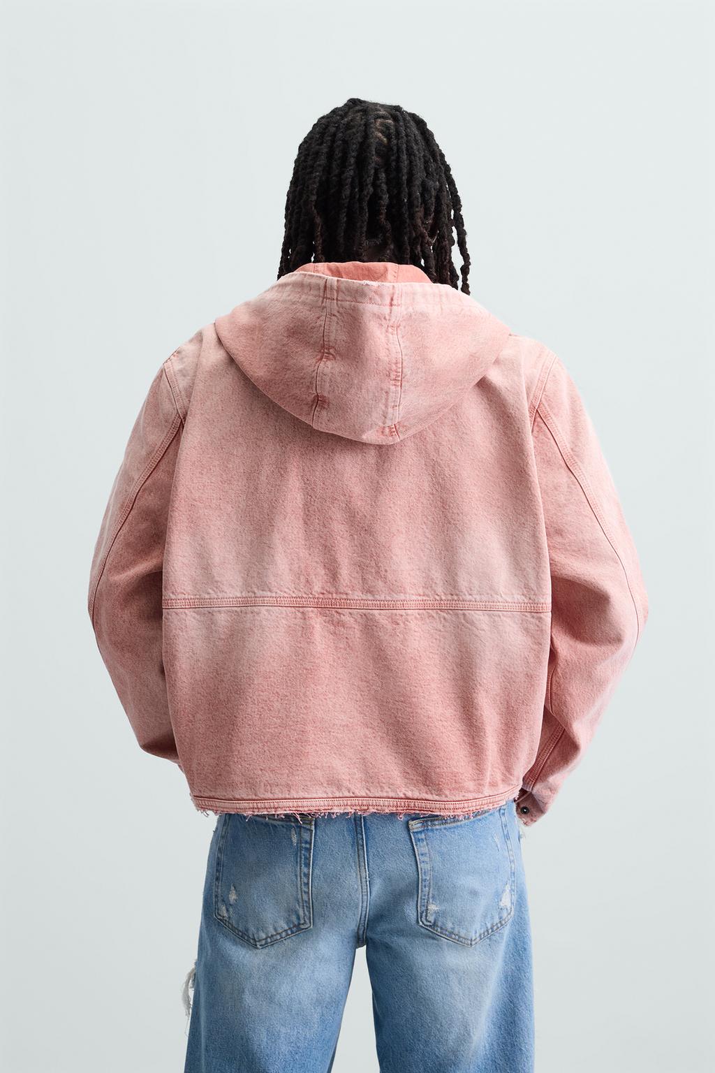 ZARA Washed Hooded Jacket