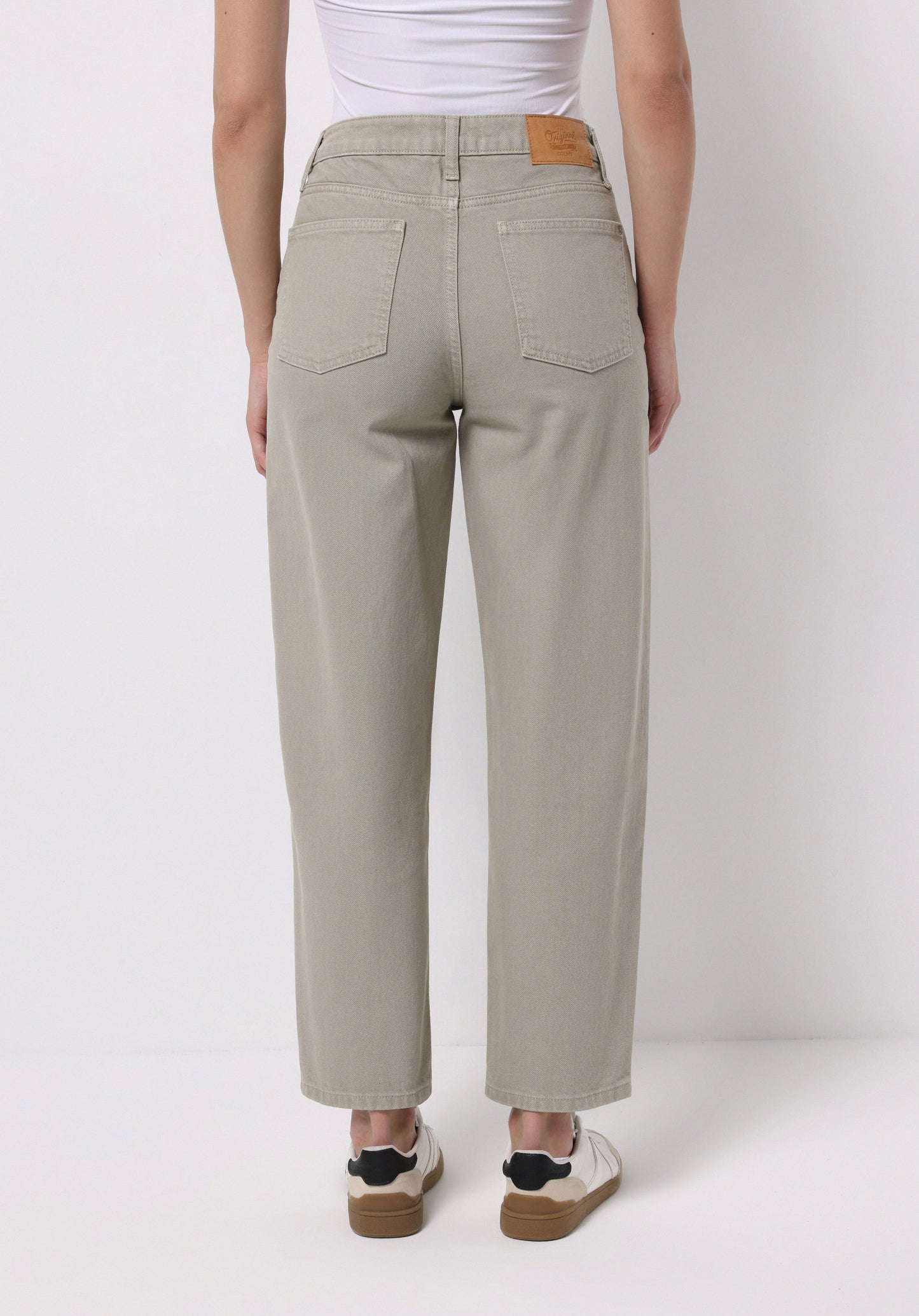 Barrel Fit High Waist Straight Leg Women's Green Pants