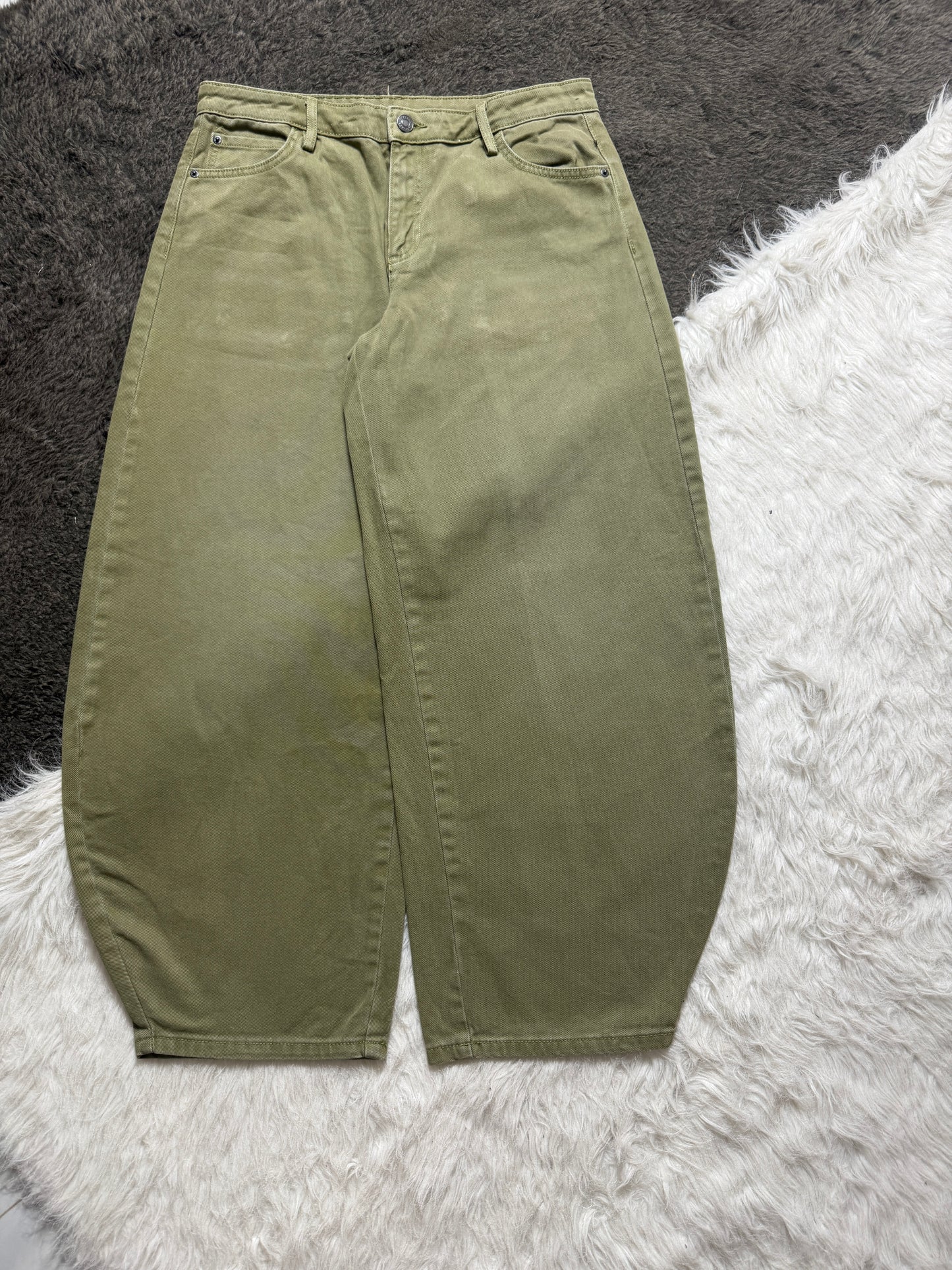 BERSHKA BARREL FIT PANTS