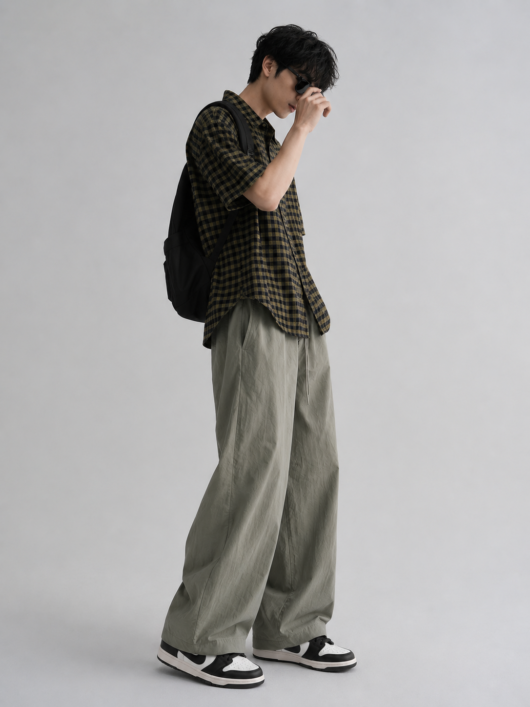 Nylon Balloon Fit Elastic Waist Pants by 8 Seconds
