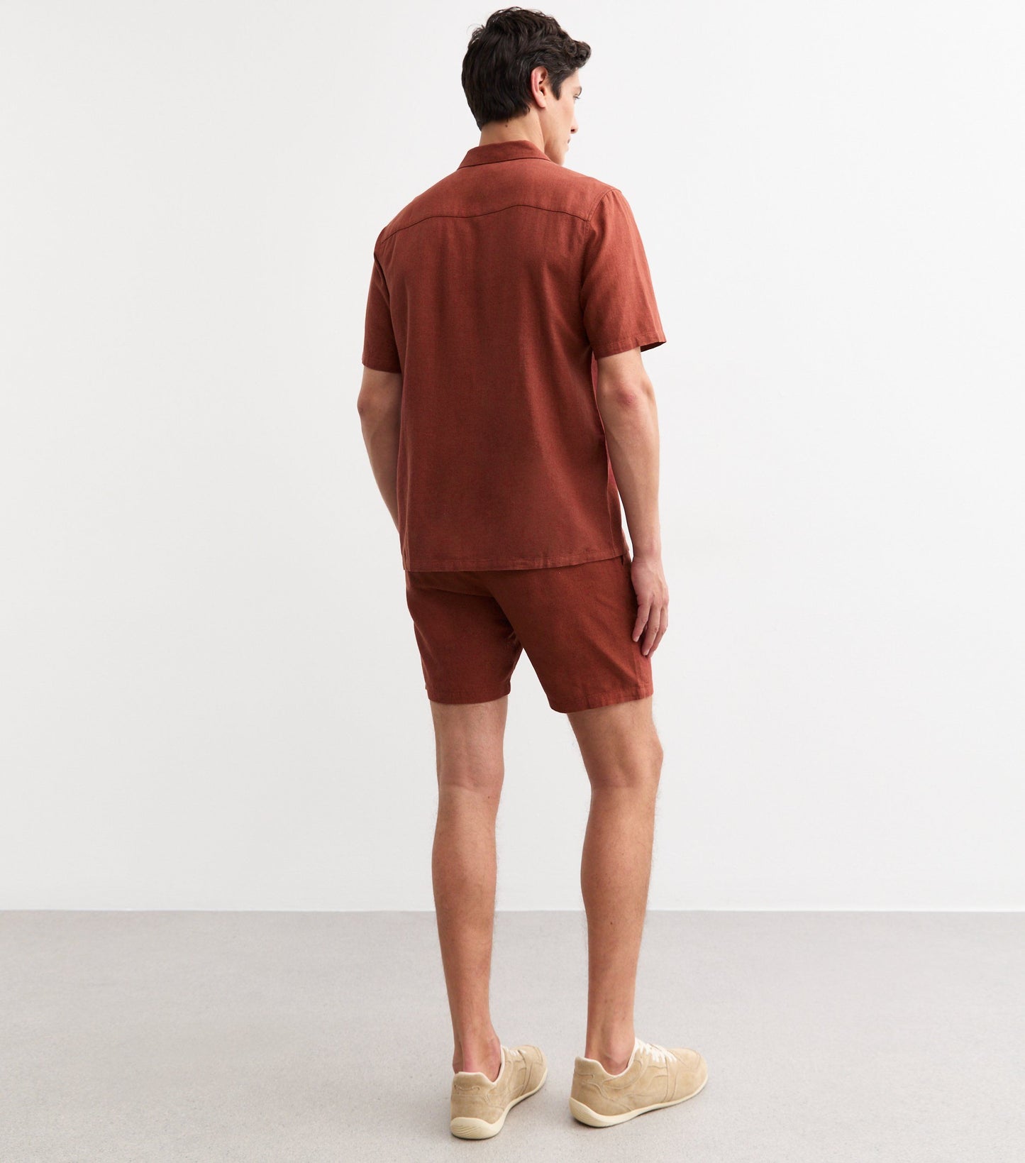 Regular Pleated Linen Blend Shorts by New Look