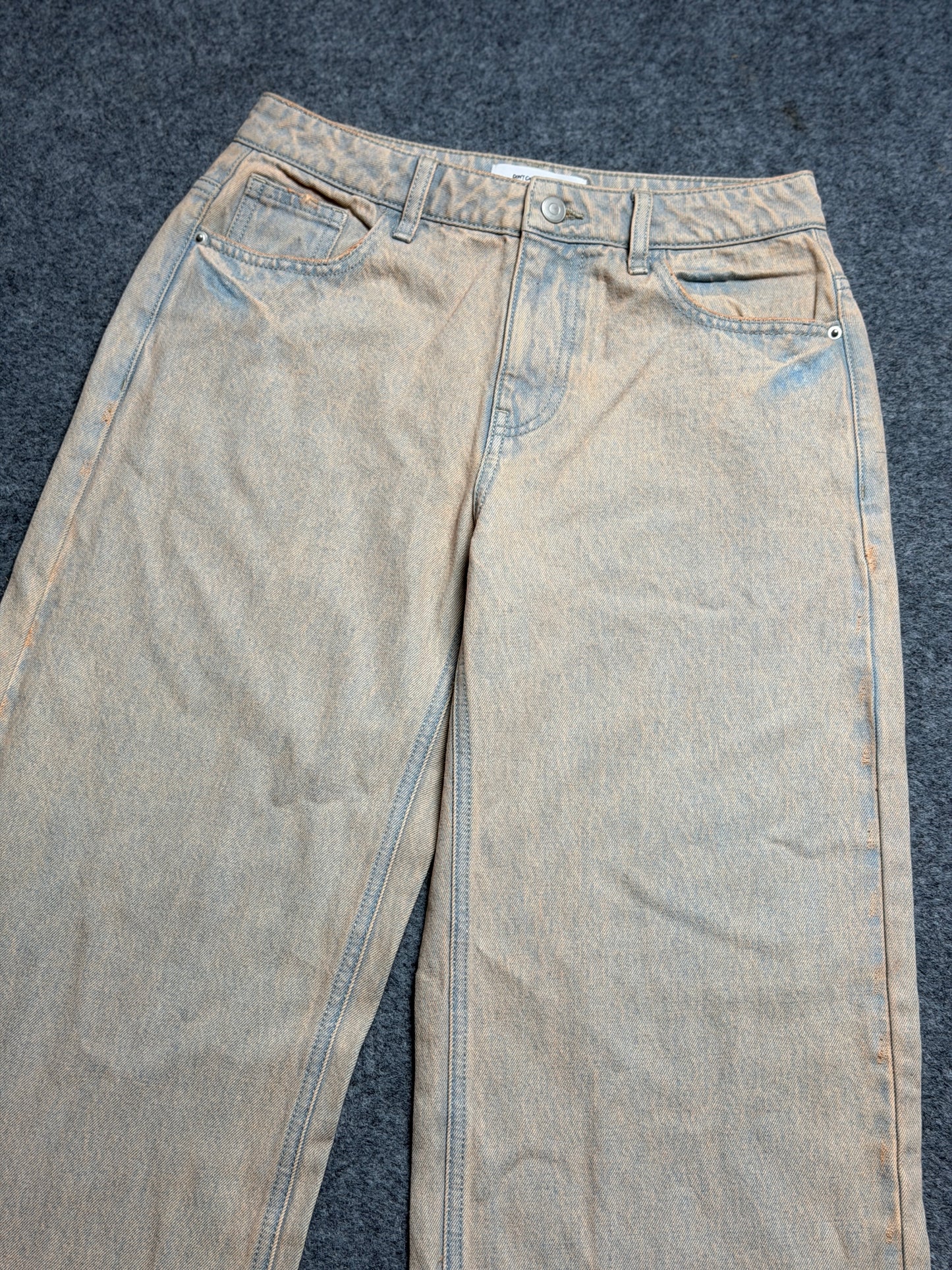 Mid-Waist Dirty Baggy Jeans