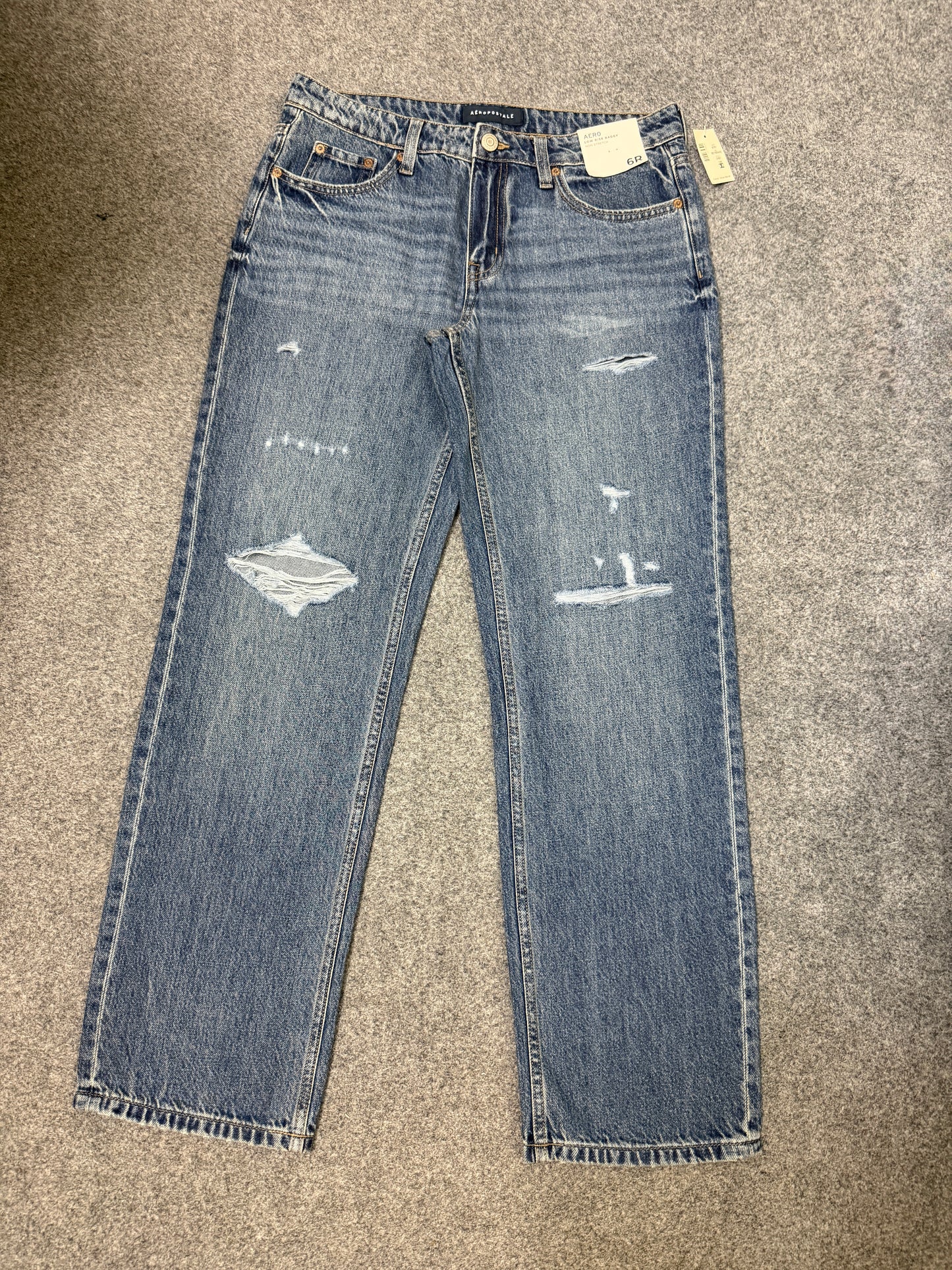 Aeropostale Low-Rise Relaxed Straight Leg Jeans