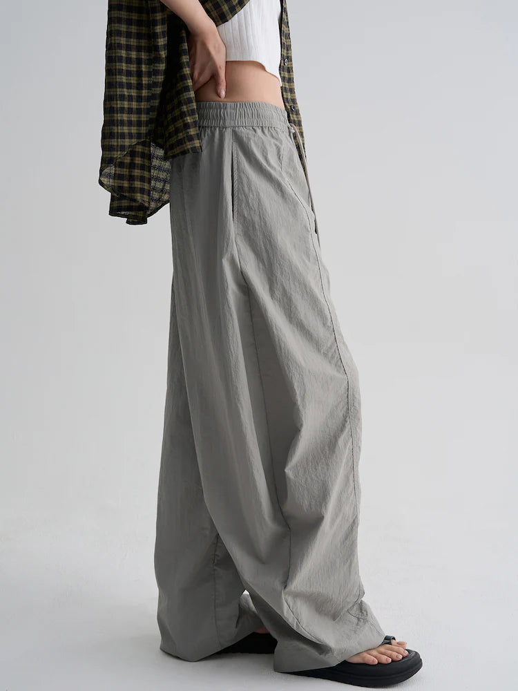 Nylon Balloon Fit Elastic Waist Pants by 8 Seconds