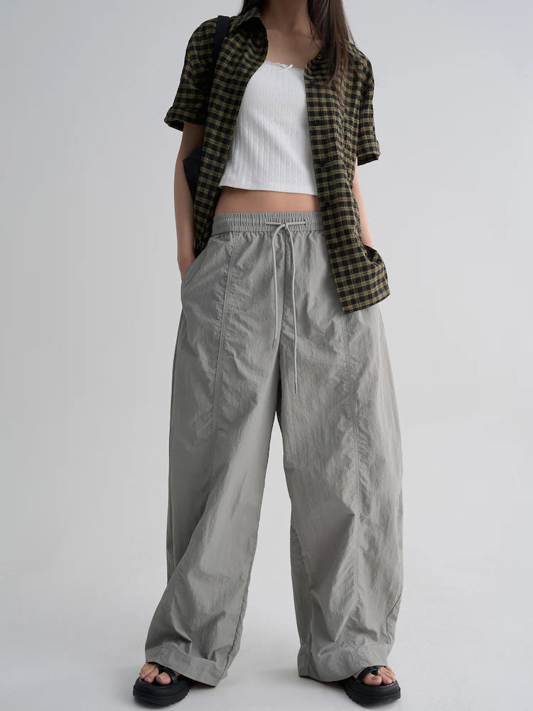Nylon Balloon Fit Elastic Waist Pants by 8 Seconds