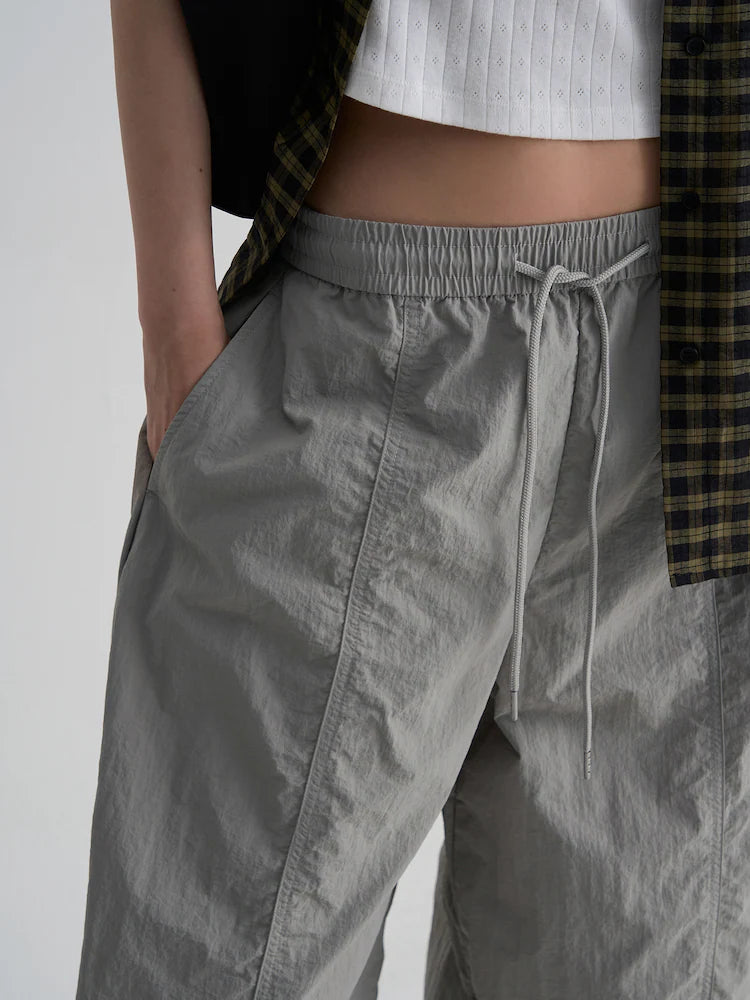 Nylon Balloon Fit Elastic Waist Pants by 8 Seconds