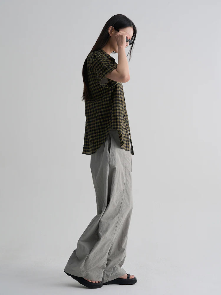 Nylon Balloon Fit Elastic Waist Pants by 8 Seconds