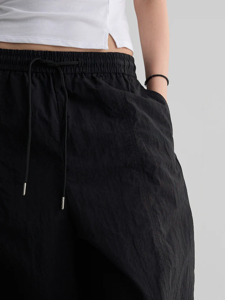 Nylon Balloon Fit Elastic Waist Pants by 8 Seconds