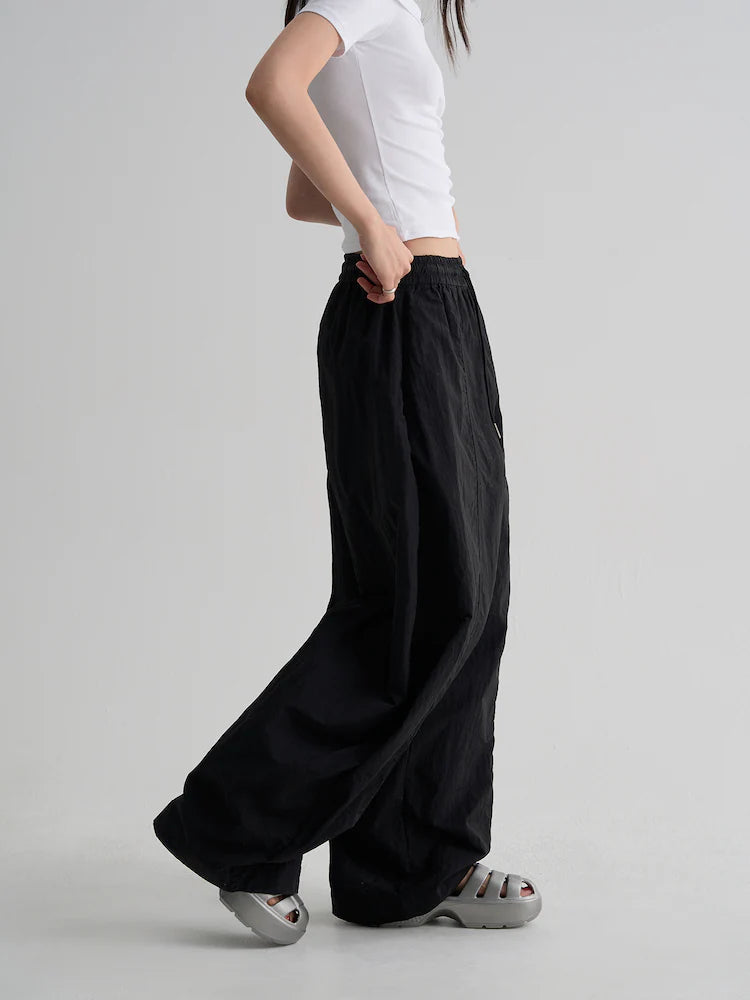 Nylon Balloon Fit Elastic Waist Pants by 8 Seconds