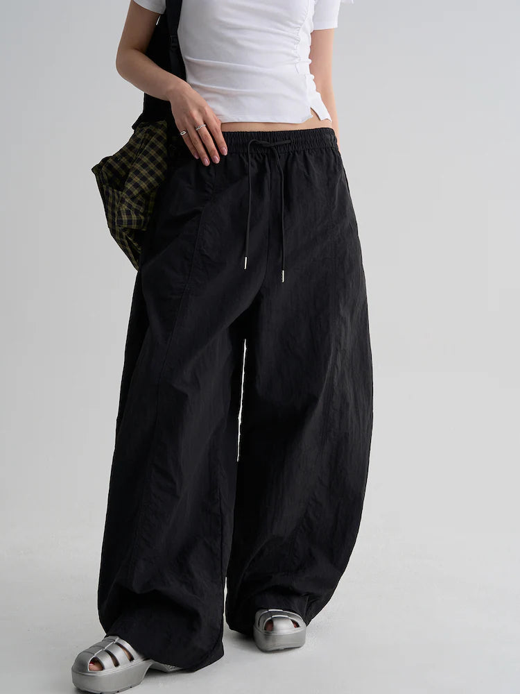 Nylon Balloon Fit Elastic Waist Pants by 8 Seconds