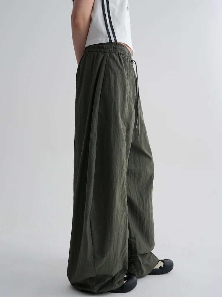 Nylon Balloon Fit Elastic Waist Pants by 8 Seconds