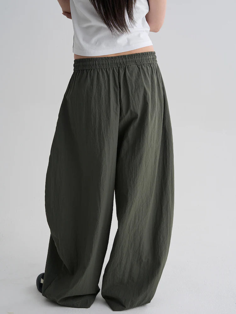 Nylon Balloon Fit Elastic Waist Pants by 8 Seconds