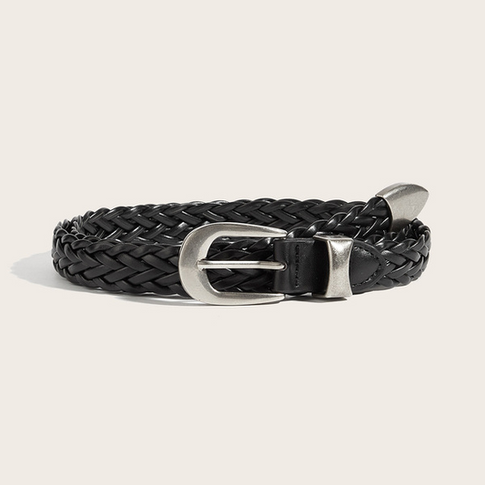 Retro Silver Braided Belt