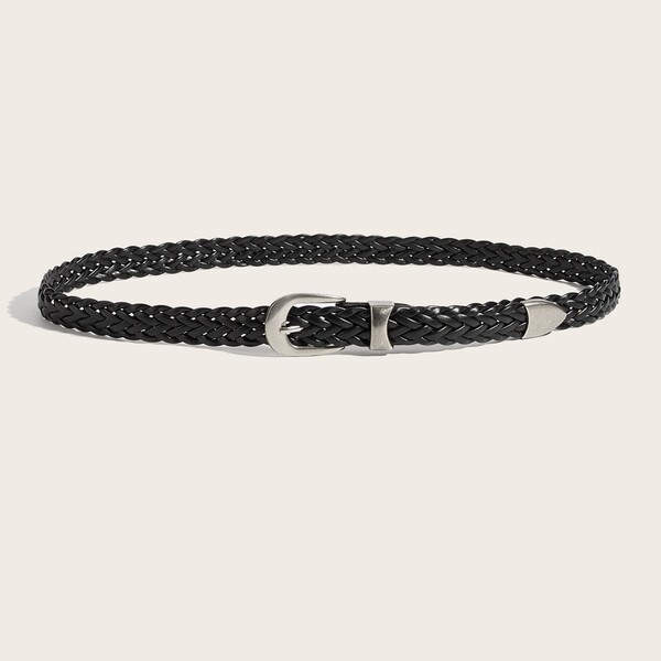 Retro Silver Braided Belt