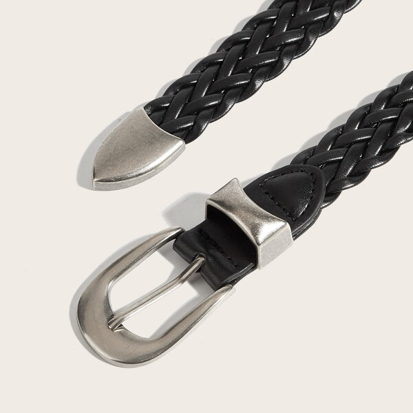 Retro Silver Braided Belt