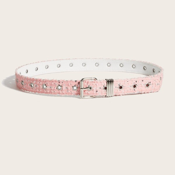 Punk Star Double-Breasted Canvas Belt