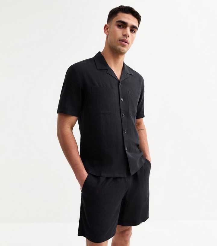 Regular Linen Blend Drawstring Waist Shorts by New Look