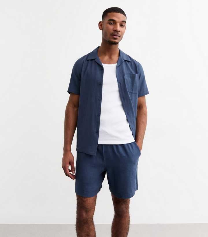 Regular Linen Blend Drawstring Waist Shorts by New Look