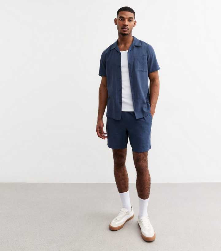 Regular Linen Blend Drawstring Waist Shorts by New Look