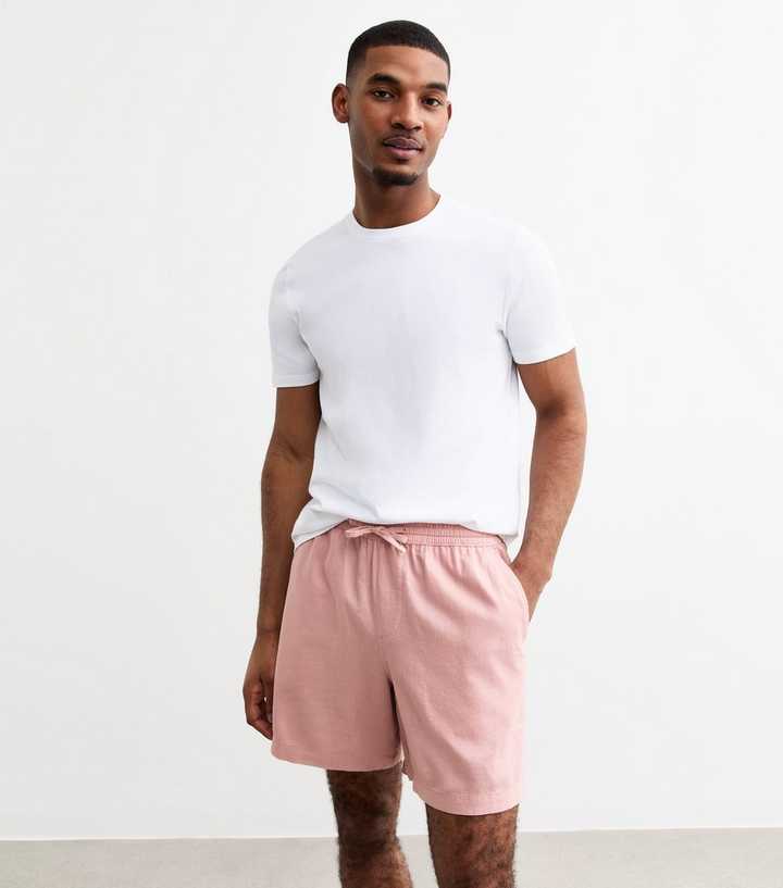 Regular Linen Blend Drawstring Waist Shorts by New Look